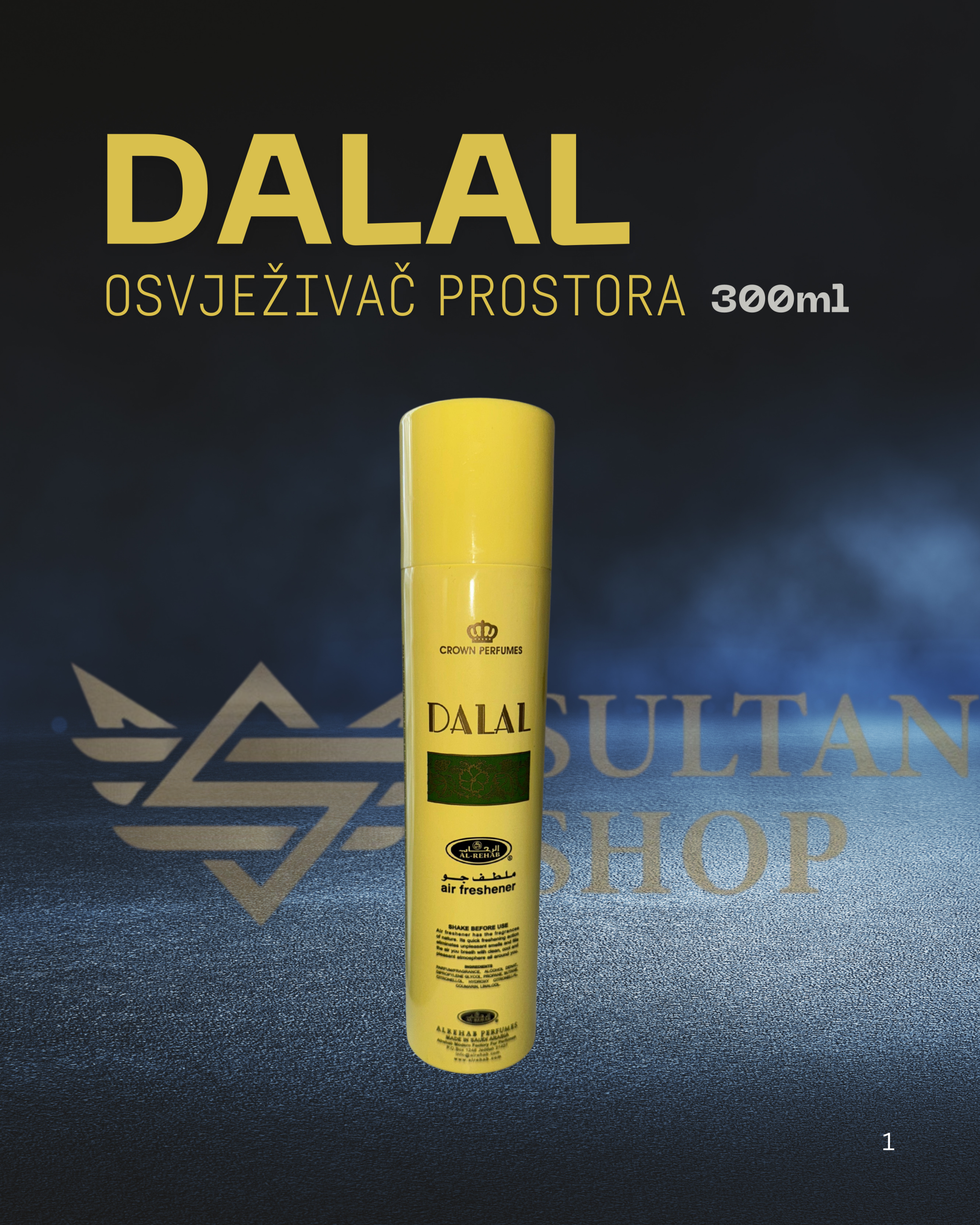 Dalal osvježivač prostora 300 ml – egzotična slatko-cvjetna kompozicija s toplim drvenastim dodirom. Za prijatan ambijent.
