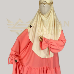 Peach Blossom Abaya Set